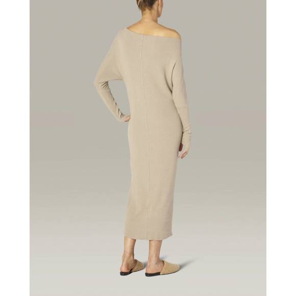 NEW ENZA COSTA sweater knit slouch dress in taupe - Picture 2 of 2
